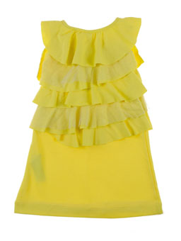 Нарядное желтое платье