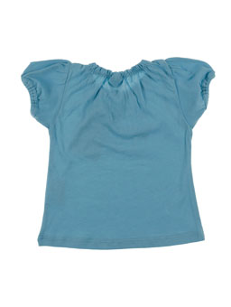 Блакитна футболка для дівчинки