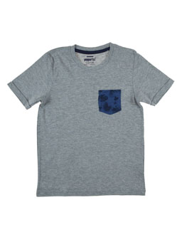 Сіра футболка з кишенею
